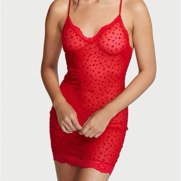 VS Heart Mesh Slip Dress XXL - Picture 2 of 2